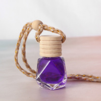 汽车挂件香水葫芦汽车葫芦挂件车载香薰车内装饰品后视镜装饰车挂 多边形款-紫色