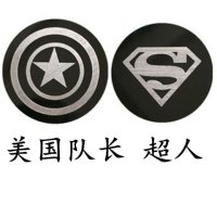 手机引磁片贴片汽车载支架导航金属磁性力吸盘超薄磁铁片粘贴式黑 2个黑美队+超人