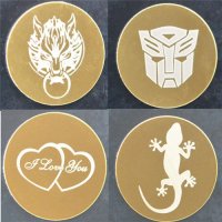 手机引磁片贴片汽车载支架导航金属磁性力吸盘超薄磁铁片粘贴式黑 4个金狼图腾壁虎爱心变形