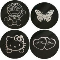 手机引磁片贴片汽车载支架导航金属磁性力吸盘超薄磁铁片粘贴式黑 4个黑哆啦蝴蝶kit爱心