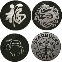 手机引磁片贴片汽车载支架导航金属磁性力吸盘超薄磁铁片粘贴式黑 4个黑福龙大白星巴克