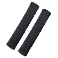 汽车安全带套一对装30cm护肩套保险带套成人儿童护肩加长四季通用 天鹅绒黑色一对装[30cm]