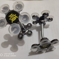 手机支架硅胶吸盘式家用懒人创意支架车载支架万向车载手机支架 双面吸盘枪灰色2个装