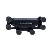 新款车载手机支架汽车车用导航出风口卡扣式重力多功能车内吸盘式 三代6点加紧版[酷睿黑]推荐