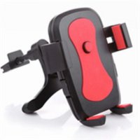 汽车空调出风口手机支架 车用手机座通风口夹托架 手机车载支架 红