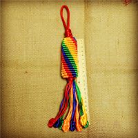 汽车西藏金刚结挂件藏式五彩绳挂饰手工转经轮车载车饰编织大车内 大转经结