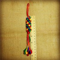 汽车西藏金刚结挂件藏式五彩绳挂饰手工转经轮车载车饰编织大车内 小菠萝结