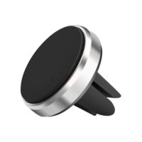 车载手机支架车载磁力手机支架仪表台方向盘平底 风口支架[气质银]