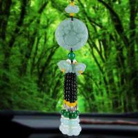 汽车挂件高档貔貅车载装饰品摆件男女士车上吊坠符车内吊饰 绿玉-佛抱貔貅