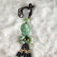 汽车挂件高档貔貅车载装饰品摆件男女士车上吊坠符车内吊饰 绿玉-观音送福