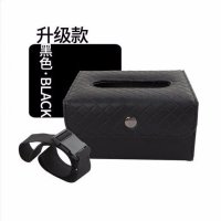 创意车载车用纸巾盒汽车内饰用品遮阳板挂式天窗椅背扶手箱抽纸盒 升级版-黑色