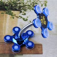 工厂批发魔力吸盘电镀塑料手机支架加强双面吸盘车载导航手机支架 蓝色双面吸盘手机支架