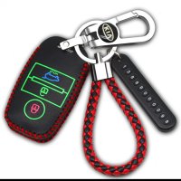 起亚K3新K2焕驰K5智跑钥匙套kx5福瑞迪kx3傲跑k4奕跑汽车钥匙包扣 A款夜光(起亚扣+号码牌+绳)