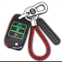 起亚K3新K2焕驰K5智跑钥匙套kx5福瑞迪kx3傲跑k4奕跑汽车钥匙包扣 C款夜光(起亚扣+号码牌+绳)