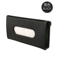 车用纸巾盒挂式汽车创意抽纸盒天窗车上遮阳板固定车内车载纸巾套 黑色