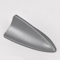 鲨鱼鳍天线汽车改装饰品宝马天线烤黑色漆鲨鱼尾通用型汽车天线 不带信号-881灰色