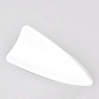 鲨鱼鳍天线汽车改装饰品宝马天线烤黑色漆鲨鱼尾通用型汽车天线 不带信号-881白色