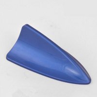 鲨鱼鳍天线汽车改装饰品宝马天线烤黑色漆鲨鱼尾通用型汽车天线 不带信号-881蓝色