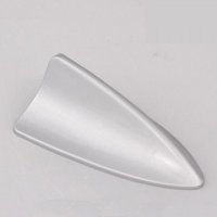 鲨鱼鳍天线汽车改装饰品宝马天线烤黑色漆鲨鱼尾通用型汽车天线 不带信号-881银色