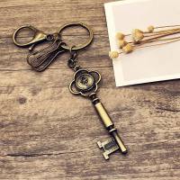 车钥匙扣韩国可爱复古钥匙链情侣包挂饰男士创意汽车钥匙链圈挂件 古铜复古钥匙