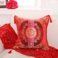 大红婚庆喜字福字45 55沙发抱枕套不含芯 喜庆靠垫套子 车用 吉祥如意
