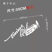 汽车贴纸创意个性车贴划痕遮挡贴画花改装文字车身装饰保险杠遮盖 车美女-白色