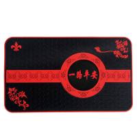 汽车耐高温防滑垫 加大防滑垫车手机防滑垫摆件垫子 多用途置物垫 一路平安垫(28*17cm)