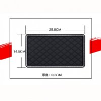 汽车耐高温防滑垫 加大防滑垫车手机防滑垫摆件垫子 多用途置物垫 镶钻大号(25*14cm)