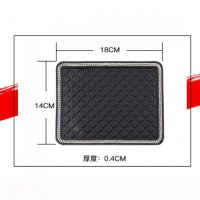 汽车耐高温防滑垫 加大防滑垫车手机防滑垫摆件垫子 多用途置物垫 镶钻小号(18*14cm)