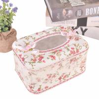 布艺蕾丝纸巾盒欧式创意纸抽盒可爱蕾丝车用纸巾盒客厅抽纸盒 蕾丝05中盒