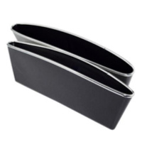 汽车收纳盒座椅夹缝车载垃圾桶车内手机置物袋储物箱汽车用品 黑色带边升级款买1送1(共2个)