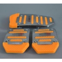 雪佛兰科鲁兹 乐风RV 赛欧 汽车改装油刹车离合器防滑脚踏板套 不锈钢手动挡黄色(3片装)