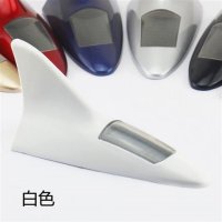 太阳能汽车鲨鱼鳍天线防追尾LED警示灯车顶灯爆闪灯汽车装饰用品 白色