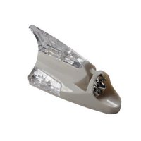 汽车爆闪灯鲨鱼鳍风力灯七彩节能风能灯风力中网灯装饰灯防追尾灯 防追尾灯-白色-一只