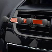 隐形汽车手机支架车载导航支架多功能迷你新出风口重力式 塑胶隐形款[烈焰红]镜面