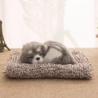 汽车装饰用品小狗狗摆件车内毛绒竹炭包车载公仔活性炭仿真趴趴狗 哈士奇
