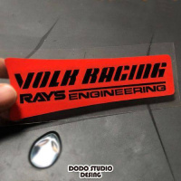 TE37SL轮毂装饰反光防水车贴荧光色改装车个性轮毂条幅汽车贴纸 17-19寸反光红一条