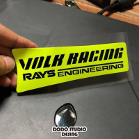 TE37SL轮毂装饰反光防水车贴荧光色改装车个性轮毂条幅汽车贴纸 17-19寸荧光黄一条