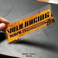 TE37SL轮毂装饰反光防水车贴荧光色改装车个性轮毂条幅汽车贴纸 电镀金17-19寸