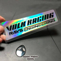 TE37SL轮毂装饰反光防水车贴荧光色改装车个性轮毂条幅汽车贴纸 镭射17-19寸