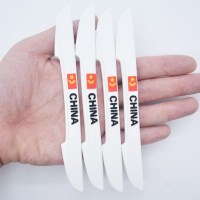 汽车宝马奥迪车防撞条贴通用型夜光硅胶个性改装饰侧开边防刮 白色国旗[4条装]刀锋