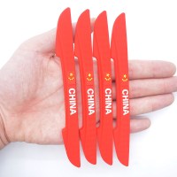 汽车宝马奥迪车防撞条贴通用型夜光硅胶个性改装饰侧开边防刮 红色国旗【4条装】刀锋