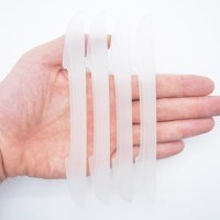 汽车宝马奥迪车防撞条贴通用型夜光硅胶个性改装饰侧开边防刮 透明[4条装]刀锋