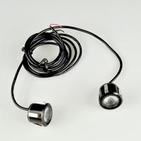 雷达式薄鹰眼倒车灯360辅助LED汽车迎宾灯后视镜照地灯 雷达式(卡扣)黑壳蓝光1只