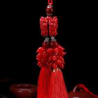 汽车挂件双貔貅车内吊饰挂饰高档符车挂件饰品貔貅吊坠 朱砂貔貅