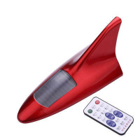 一汽大众速腾迈腾宝来车顶改装车用鲨鱼鳍天线装饰用品沙鱼尾翼 红色鲨鱼鳍[带遥控]