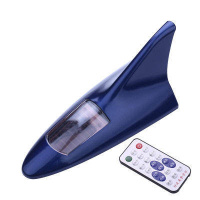 一汽大众速腾迈腾宝来车顶改装车用鲨鱼鳍天线装饰用品沙鱼尾翼 蓝色鲨鱼鳍[带遥控]