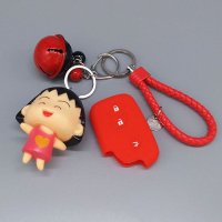 适用雷克萨斯IS460 300 250 GX460 GS LS LX RX 凌志硅胶钥匙 红+樱桃小丸子+红黑铃铛钥匙扣