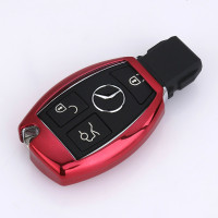 16款奔驰V级V260 V260L唯雅诺专用于钥匙包/扣 汽车钥匙壳 硅胶套 单个软硅-活力红