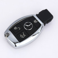 16款奔驰V级V260 V260L唯雅诺专用于钥匙包/扣 汽车钥匙壳 硅胶套 单个软硅-电光银